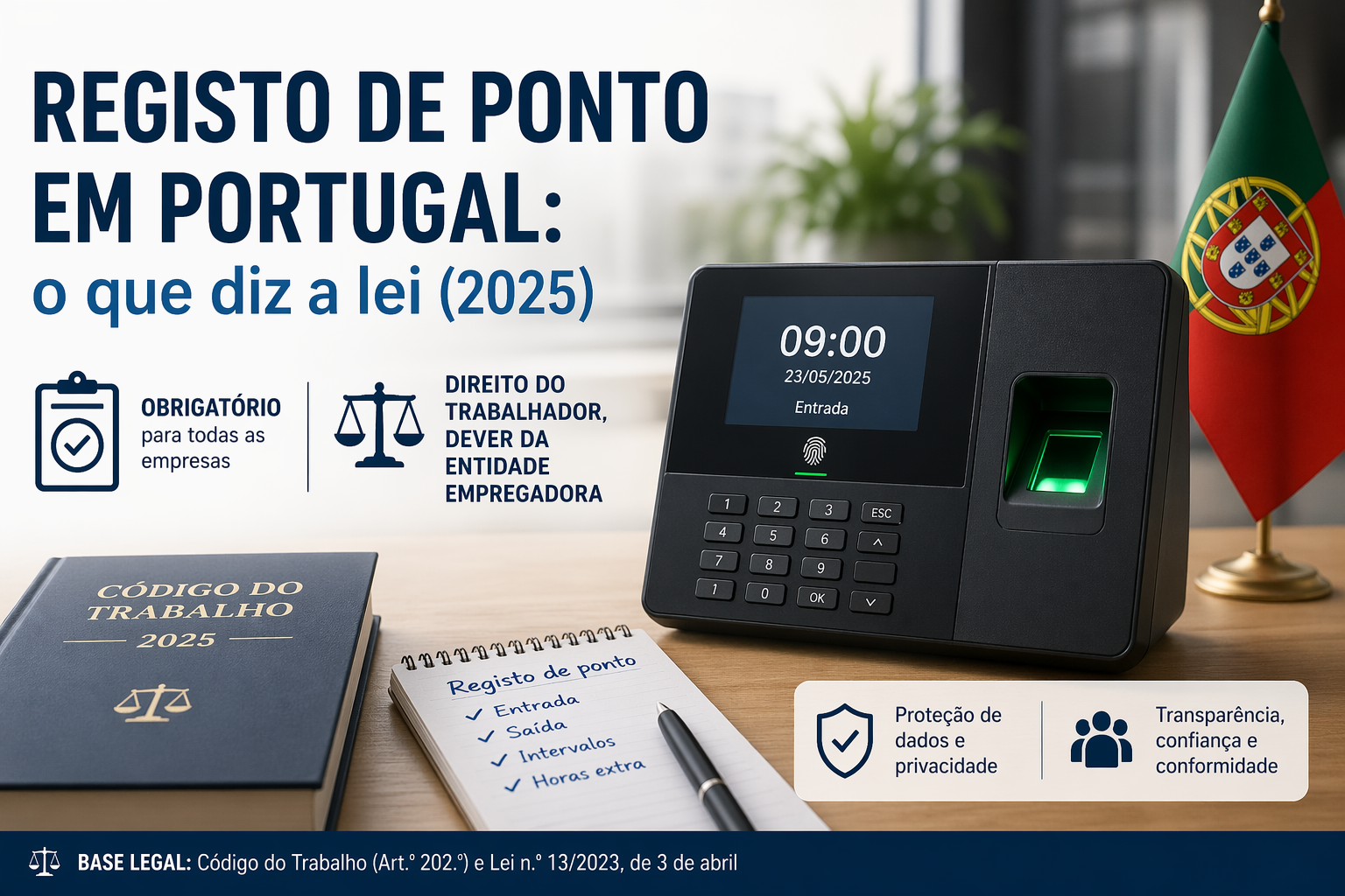 Registo de ponto em Portugal: o que diz a lei (2025)