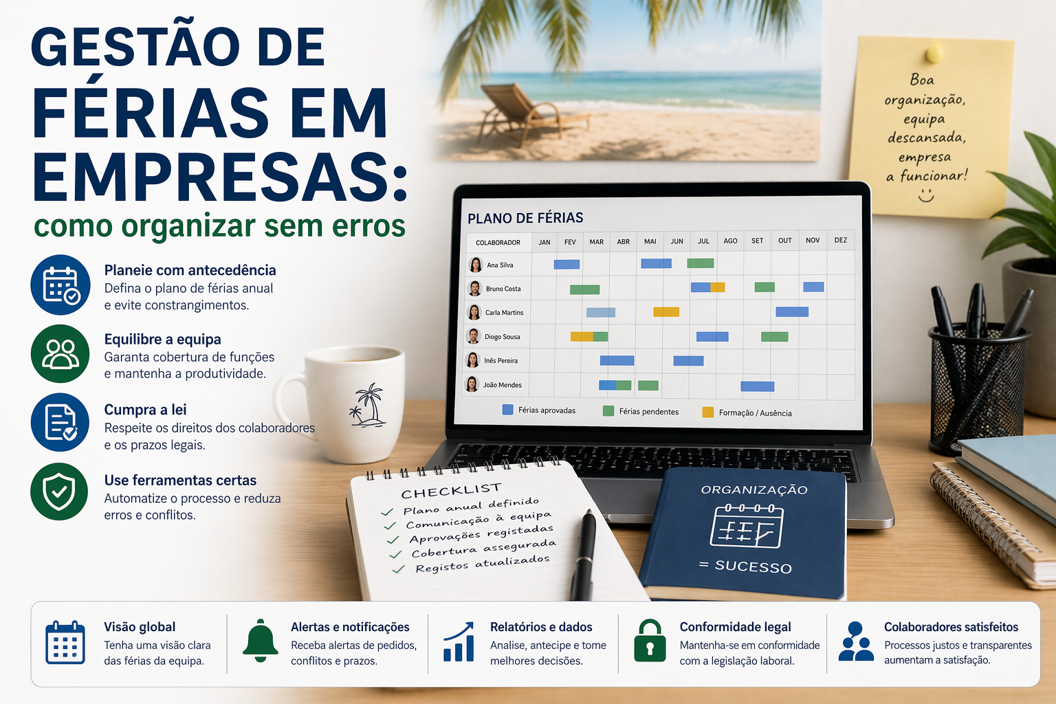 Gestão de férias em empresas: como organizar sem erros